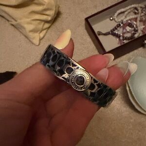 Coach Black and Silver Women's Bracelet